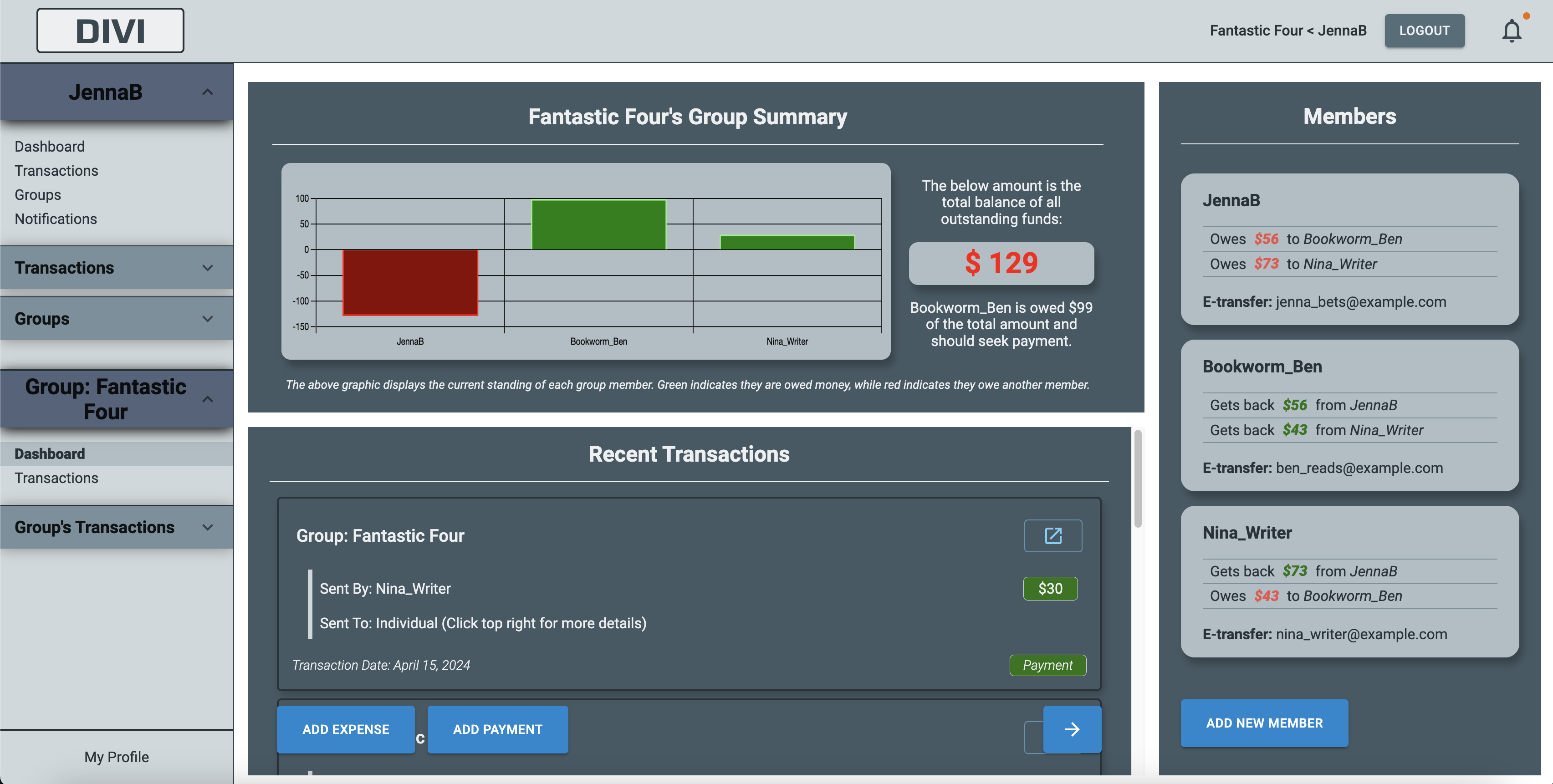 Divi Project Screenshot