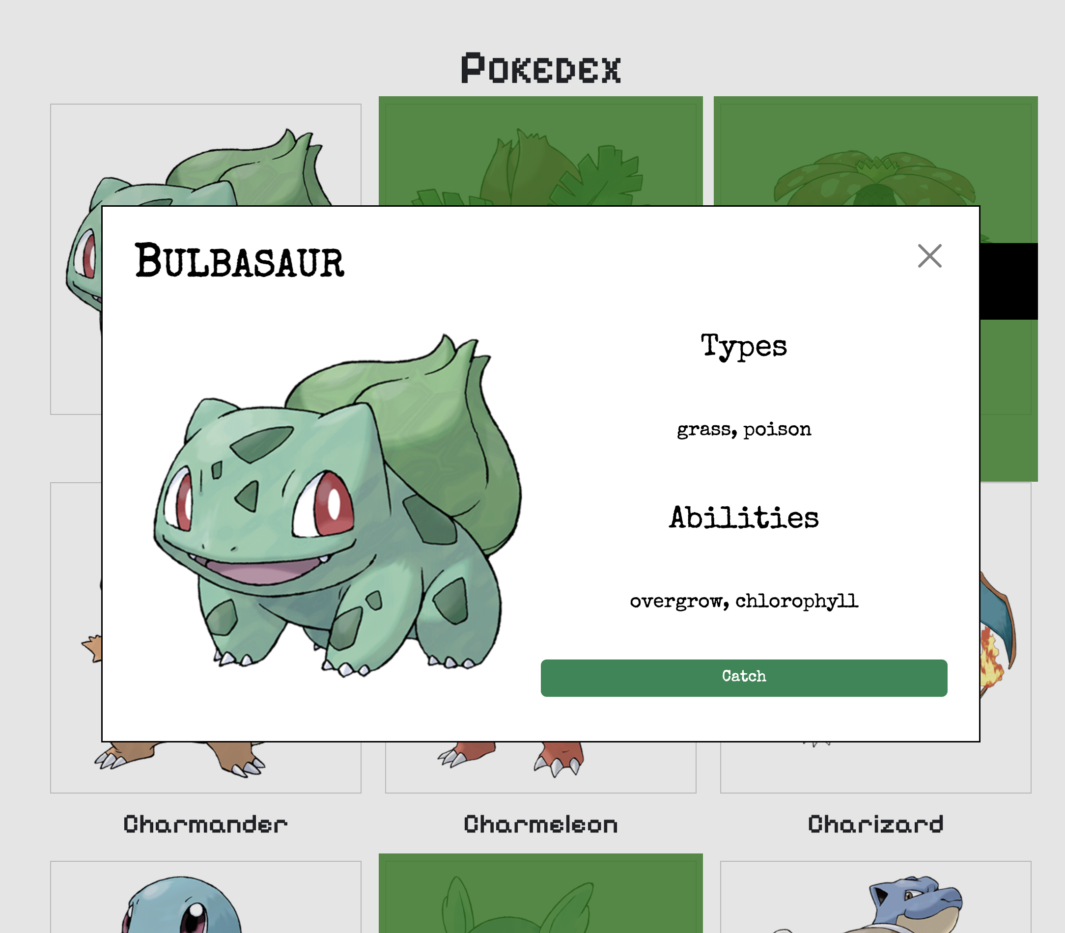 Pokedex Project Screenshot